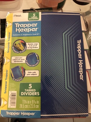 $12 • Buy New Sealed TRAPPER KEEPER Tabbed Dividers 