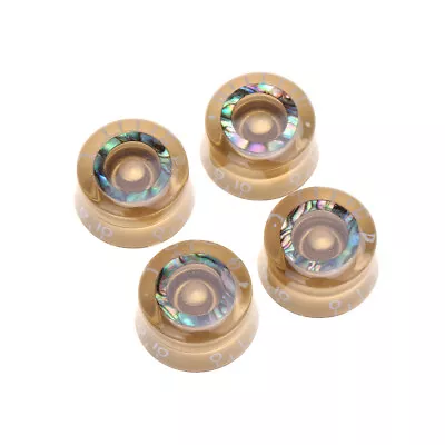 Musiclily Pro 4Pcs Gold Metric Abalone Top Guitar Knobs For Epiphone Les Paul SG • $30.17