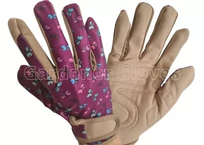 Briers Butterfly Smart Gardening Gloves Ladies Leather Gardening Gloves • £12.99