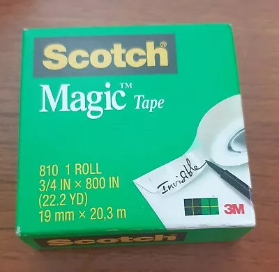 Scotch Magic 810 Invisible Adhesive Tape 19mm X 203m • $8