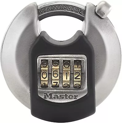 Heavy Duty Disc Padlock [Combination] [Stainless Steel] [Outdoor] MASTER LOCK • £15.38