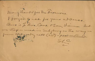 Samuel L.  Mark Twain  Clemens - Autograph Note Signed Circa 1897 • $3000