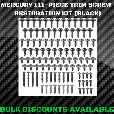 1967+ Mercury Cougar Interior Exterior Molding Engine Bay Trim SCREW KIT Black  • $37.56