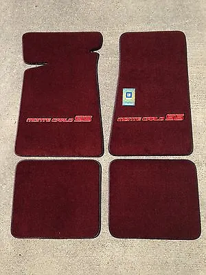 Carpeted Floor Mats - Small Red Monte Carlo SS On Maroon Mats • $139.99