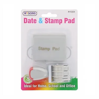 NEW Date Stamp And Black Ink Pad Ideal Stamping Dating Office Home Store School  • £3.99