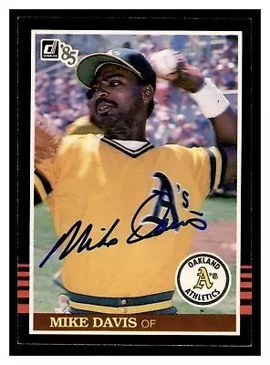 Mike Davis Oakland Athletics Autographed 1985 Donruss Card #223 • $6.88