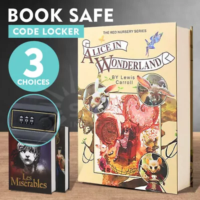 Book Secret Hidden Security Safe Code Lock Cash Money Jewellery Locker Box • $22.59