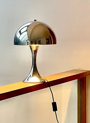 1990s Space Age Chrome Mushroom Table Lamp BHS Verner Panton Style • $126.30