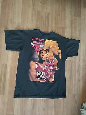 Vtg. 90s Chicago Bulls Rap Tee Rare T Shirt XL Michael Jordan Pippen Rodman Nice • $275