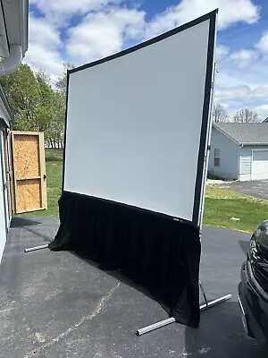 Da-Lite Fast-Fold Deluxe Portable Projector Screen Set 7'6  X 10' W/ Skirt #551 • $1349.99