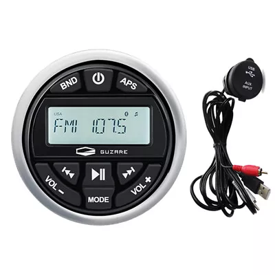 $88.99 • Buy Marine Audio Stereo Bluetooth Boat Receiver Waterproof IP66 With 3.5mm USB Cable