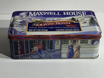 Coffee Tin Maxwell House 1997 Holiday Roast Flavored Ground Coffee • $12.99