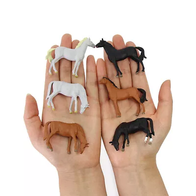 Evemodel 12pcs Model Railway Layout O Scale 1:43 Painted PVC Horses Farm Animals • $13.99