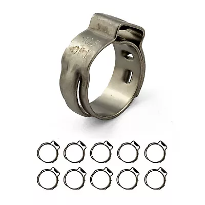 Oetiker Stainless Single Ear Clamps - Stepless - 8.8 - 10.5mm - 10 Pack • $21.95