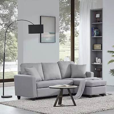 Sectional Sofa L Shaped Couch 3-Seat W/ Reversible Chaise • $359.95