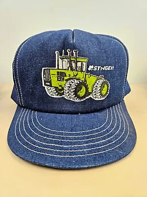 Vintage DENIM Steiger Tractor Equipment Trucker Hat Snapback Cap • $26