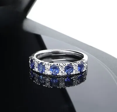 Vintage 1.35ct Ceylon Sapphire & Diamond Set 18ct Gold Ring Size N Val $5130 • $1125.31