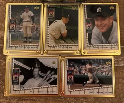 1995 Metallic Impressions Tin Case 5 All-Metal Collector Cards Set Mickey Mantle • $12.99