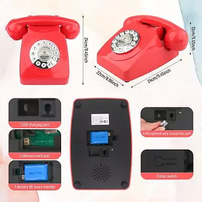 Guestbook Telephone Recorder Retro Style Landline Telephone Desk Telephone • £80.23