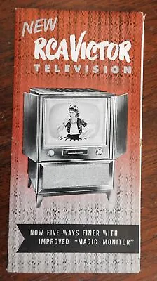 RCA Victor Television C. 1950's Pictorial Folding Brochure Shows Many T.V.'s • $58.50
