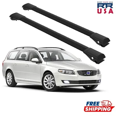 For Volvo V70 Wagon/Estate 2007-2016 Cross Bars Roof Rack Black • $129