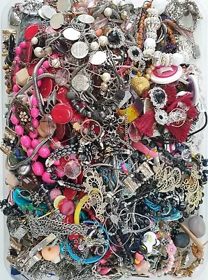 Bulk Vintage Lot Jewellery Parts Beads Cabochons Stones Findings Craft #4242 • $78