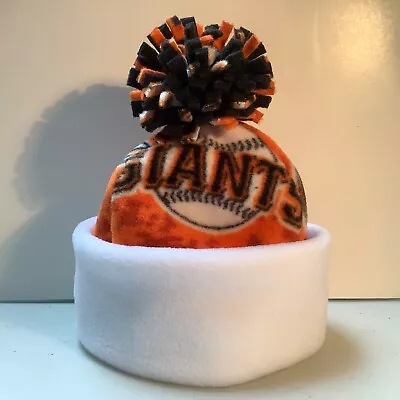 SAN FRANCISCO GIANTS BABY HAT HANDCRAFTED Newborn BEANIE CAP FLEECE MLB • $16