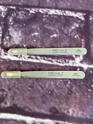 Lot Of 2 - Mehaz 4  Slanted Tip Tweezers 095 - BRAND NEW - SHIPS FREE! • $14.24