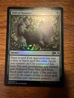 [1x] Veil Of Summer - Foil - Near Mint English - Core Set 2020 MTG Magic • $24.99