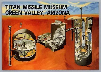 Titan Missile Museum Underground Stairs Green Valley Arizona Postcard • $6.99