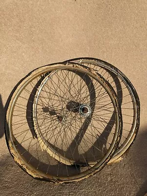 Vintage Western Flyer Auto Bicycle Bike England 50S 60S Wheels Rims Tires • $80