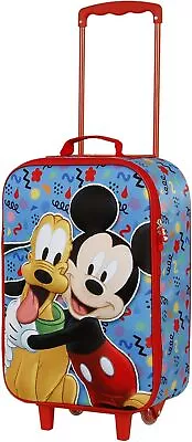 Mickey Mouse Mates-Soft 3D Trolley Suitcase Blue 17 X 33 X 52 Cm Capacity 26  • £78.22