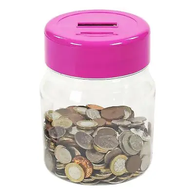 Digital Lcd Money Counting Coin Counter Jar Money Box Counts Coins Pink • £8.99