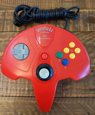 N64 Controller Performance SuperPad 64 Colors Nintendo 64 Controller Red • $18