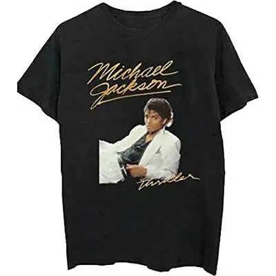 Michael Jackson Men's Thriller White Suit Slim Fit T-Shirt Black • $21.95