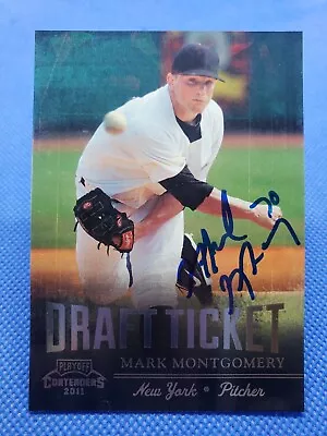 MARK MONTGOMERY Autograph Baseball Card Auto NEW YORK YANKEES Longwood Univer. • $3.50