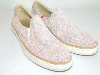 New Defect Womens Size 8 Powder Pink Ugg Adley Chunky Glitter Slip-on Loafers • $29.95