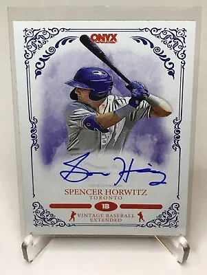 2022 Onyx Vintage Spencer Horwitz Auto #VASH • $8.99