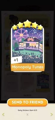 Monopoly Go 5⭐️  Monopoly Tunes⚡️Fast Delivery ⚡️Please Read Description • $8.50