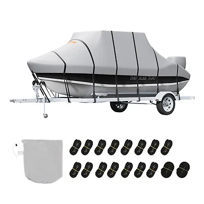 VEVOR T-Top Boat Cover 24-26 Ft Center Console Boat T-Top Roof 600D Waterproof • $106.99