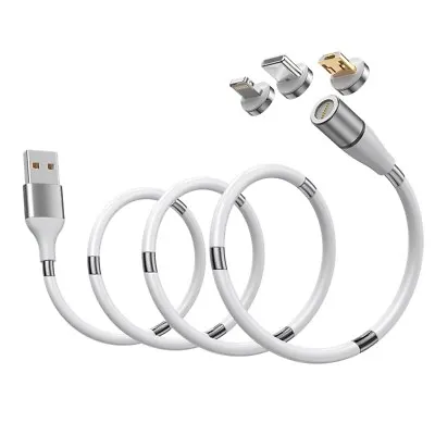 £3.75 • Buy 3 In 1 Magnetic USB Cable Charging Charger Fast Sync Phone Type-C Micro & IOS
