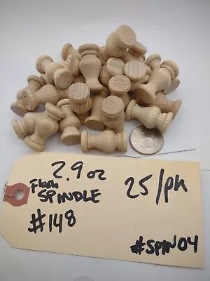 1-1/4  X 5/8  Unfinished Wooden Mini Spindles *OAK* (25pc) Packs Lot #SPIN04 • $13.56