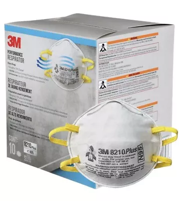 3M 8210 Plus N95 P2 Particulate Respirator Face Mask (9 New Masks Left) • $38
