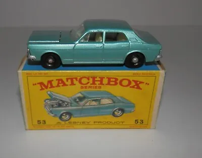 Vintage Matchbox Series #53 Ford Zodiac MK IV With Original Box 1973 • $34.99