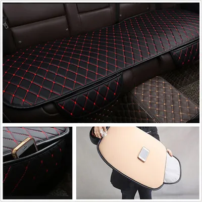 £20.98 • Buy Black+Red PU Leather Four Season Car SUV Rear Seat Cover Protect Mat Car-styling