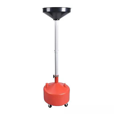 $88.91 • Buy 8-Gallon Portable Waste Oil Drain Tank With Adjustable Funnel And Wheel Steel