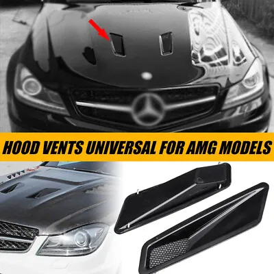 For Mercedes W204 C63 AMG Bonnet Vent Hood Vent Air Vent Scoop Duct Gloss Black • $29.89