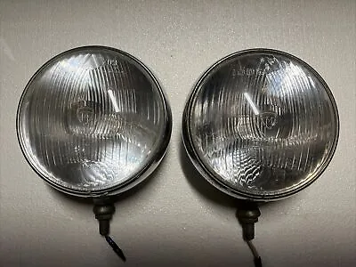 S.E.V. SEV Marchal IODE 709 Starlux Fog Lights Lamps Vintage 7.5” Made In France • $399.99