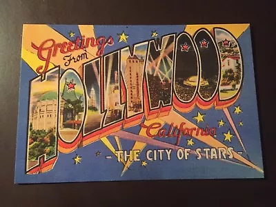  Greetings From Hollywood  Hollywood California Collectors Postcard • $5.95