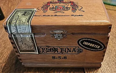 A. Fuente Flor Fina 8-5-8 Wooden Cigar Box Tobacciana Wood • $17.99